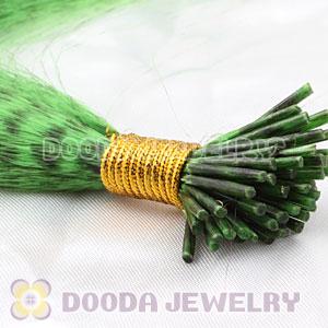 Striped Synthetic Green Feather Hair Extension Wholesale