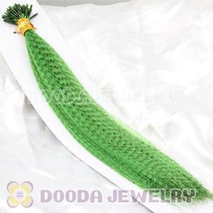 Striped Synthetic Green Feather Hair Extension Wholesale