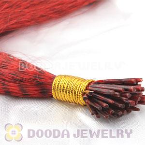 Striped Synthetic Red Feather Hair Extension Wholesale
