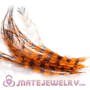 Wholesale Thin Orange Dyed Bird Feather Hair Extension 