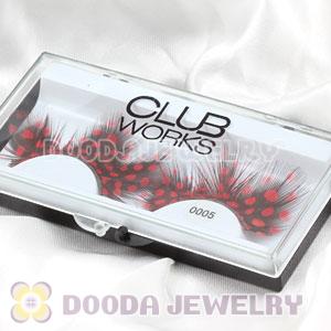 Fashion Radiant Red Feather False Eyelash Wholesale