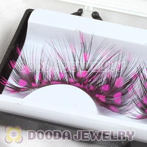 Fashion Radiant Pink Feather False Eyelash Wholesale