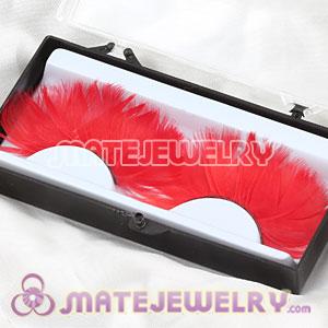 Wholesale Fashion Dyed Red Feather False Eyelash 