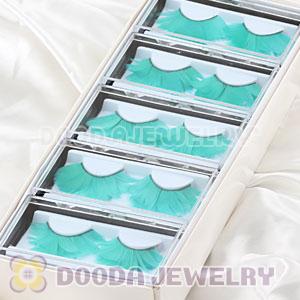 Fashion Dyed Green Feather False Eyelash Wholesale