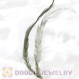 Green Thin Striped Grizzly Bird Feather Hair Extension Wholesale
