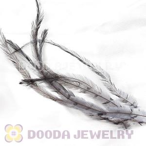 Black Thin Striped Grizzly Bird Feather Hair Extension Wholesale