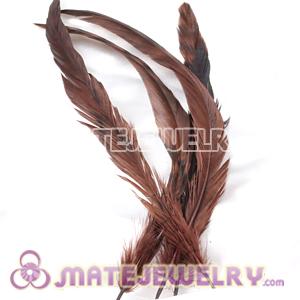 Wholesale Natural Brown Barred Plymouth Rock Rooster Feather Hair Extensions 