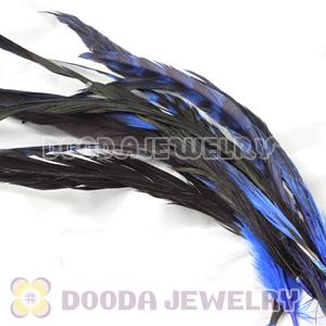 Natural Navy Barred Plymouth Rock Rooster Feather Hair Extensions Wholesale