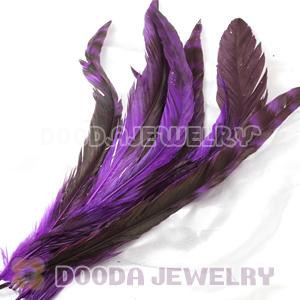 Natural Purple Barred Plymouth Rock Rooster Feather Hair Extensions Wholesale