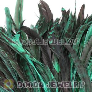 Natural Green Barred Plymouth Rock Rooster Feather Hair Extensions Wholesale