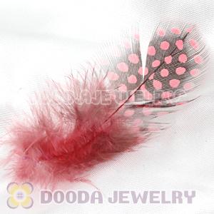 Pink Guinea Fowl Feather Hair Extensions Wholesale