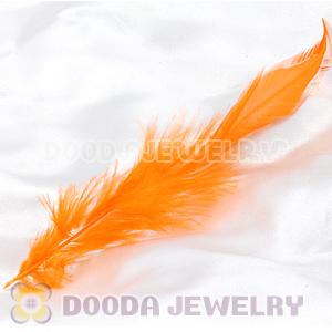 Orange Short Solid Rooster Feather Hair Extensions Wholesale