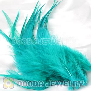 Green Short Solid Rooster Feather Hair Extensions Wholesale