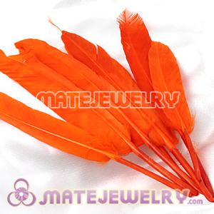 Orange Goose Satinette Wing Feather Hair Extensions