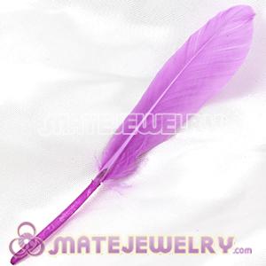 Fuschia Goose Satinette Wing Feather Hair Extensions