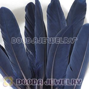 Ink Blue Red Goose Satinette Wing Feather Hair Extensions Wholesale