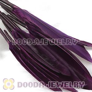 Noble Purple Goose Satinette Wing Feather Hair Extensions Wholesale