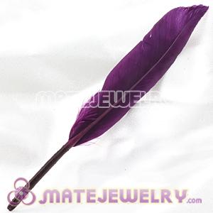 Noble Purple Goose Satinette Wing Feather Hair Extensions