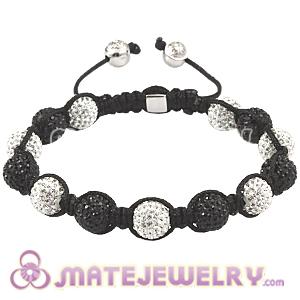 Tresor Mens Bracelets With Sterling Silver Bead And Pave Cystal Bead