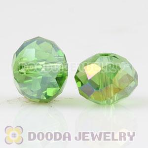 10mm Handmade Style Green Faceted Crystal Glass Beads Wholesale