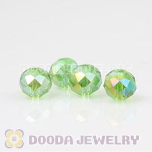8mm Handmade Style Green Faceted Crystal Glass Beads Wholesale