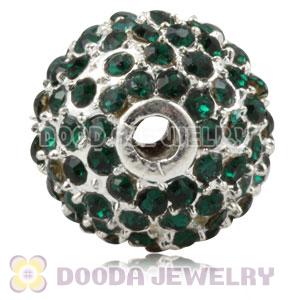 12mm Handmade Alloy Beads With Navy Crystal Wholesale