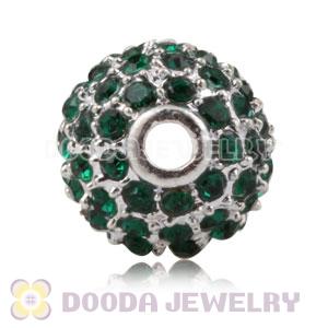 10mm Handmade Alloy Beads With Navy Crystal Wholesale