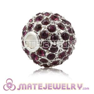 10mm Handmade Alloy Beads With Champagne Crystal