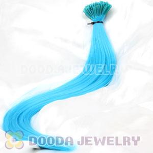 Fashion Cyan Synthetic Feather Extension Wholesale