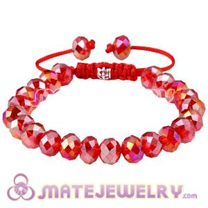2011 hottest Sambarla style  Bracelets With Red Faceted Crystal Glass Bead