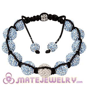 Sambarla Style Blue Disco Ball Bead Fashion Alloy Crystal Bracelets 