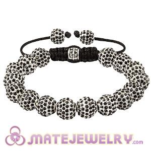Fashion Sambarla Style Black Disco Ball Bead Alloy Crystal Bracelets 