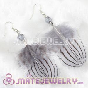 Cheap Grizzly Tibetan Jaderic Indian Styles Feather Earrings
