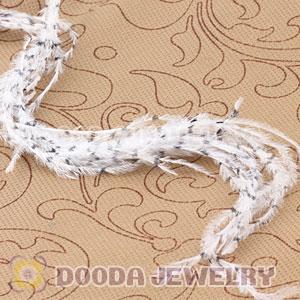 White Striped Ostrich Plumes Trim Feather Hair Extensions Wholesale