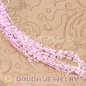Pink Striped Ostrich Plumes Trim Feather Hair Extensions Wholesale