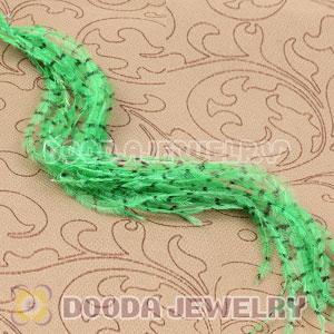Green Striped Ostrich Plumes Trim Feather Hair Extensions Wholesale