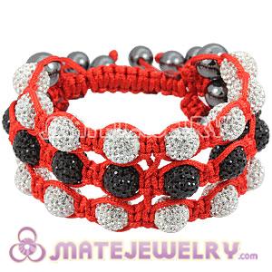 Fashion Handmade Tresor Bracelets With Pave Czech Crystal and Hematite 