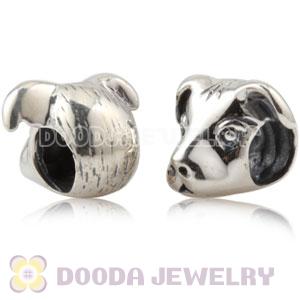 Antique 925 Sterling Silver Dog Head Charms Beads