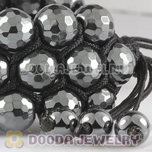 3 Row Black Faceted Hematite Bead Wrap Bracelet Wholesale