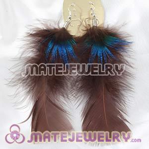 Long Brown Bohemia Feather Earrings Forever 21 