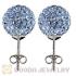 10mm Sterling Silver Blue Czech Crystal Stud Earrings Wholesale