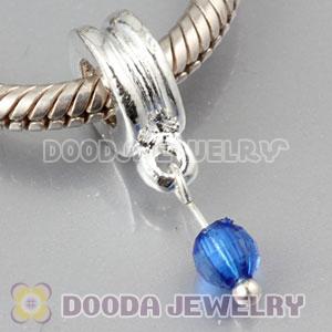 Wholesale European Style Silver Plated Alloy Beads Dangle Birthstone Charms