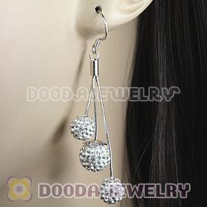 Czech Crystal Ball Sterling Silver Dangle Earrings Wholesale 
