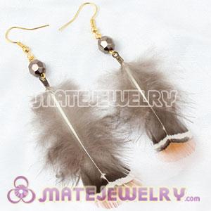 Cheap Grizzly Crystal Feather Earrings Forever 21 