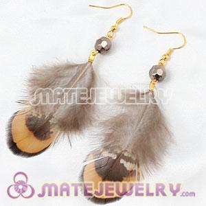 Cheap Grizzly Crystal Feather Earrings Forever 21 