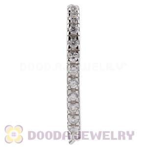 Sterling Silver Inlay CZ Stone Earring Component Findings Wholesale