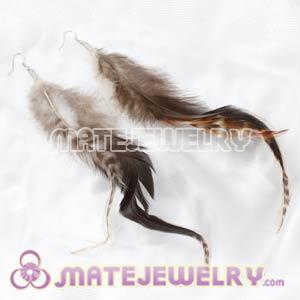 Long Grizzly Tibetan Jaderic Bohemia Feather Earrings Cheap 