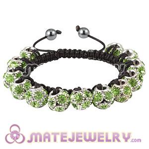 Handmade Sambarla Style Bracelets With Green Crystal Beads and Hematite