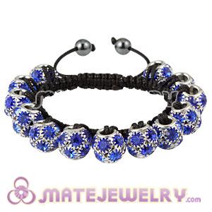Handmade Sambarla Style Bracelets With Blue Crystal Beads and Hematite