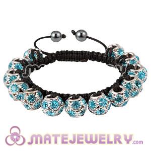 Handmade Sambarla Style Bracelets With Cyan Crystal Beads and Hematite